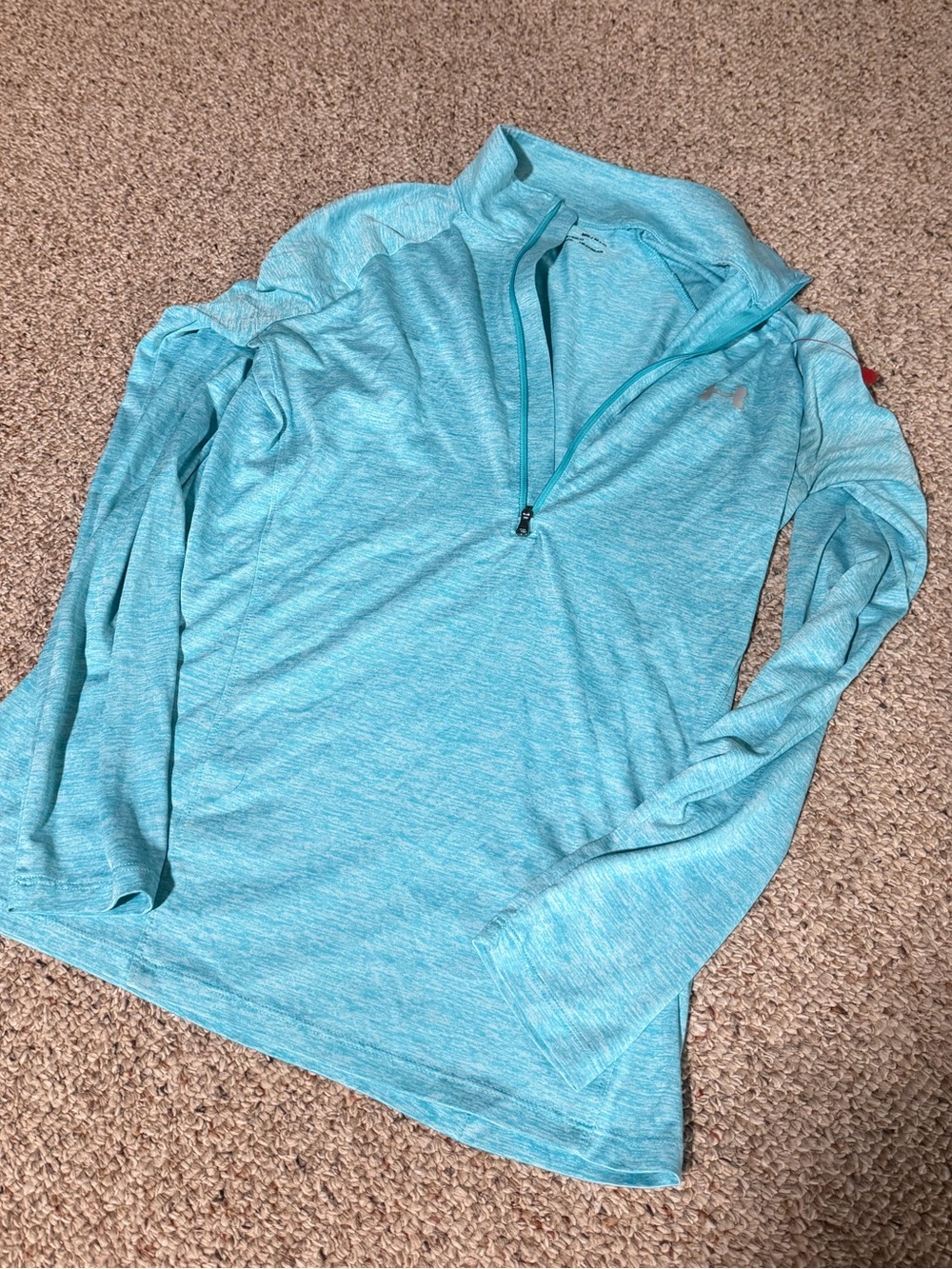 Under Armour Aqua Blue Quarter-Zip Performance Pullover